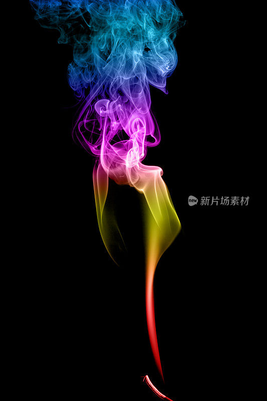 抽象的彩色的烟