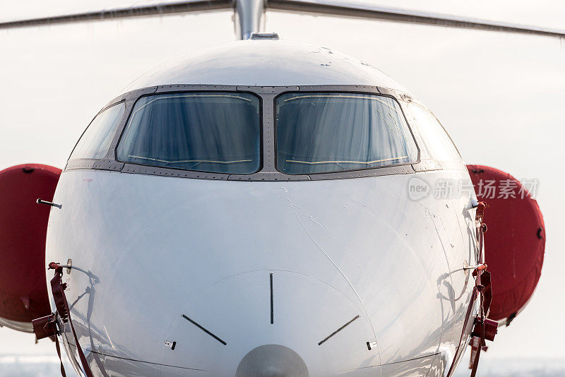 商务飞机或私人飞机客舱近距离