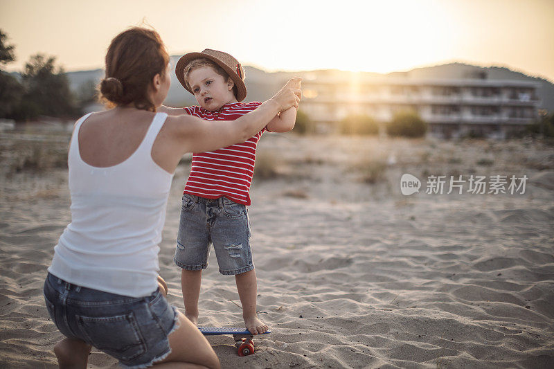 和我儿子的沙滩时光