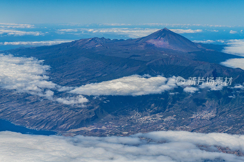 特内里费岛和泰德火山鸟瞰图，西班牙