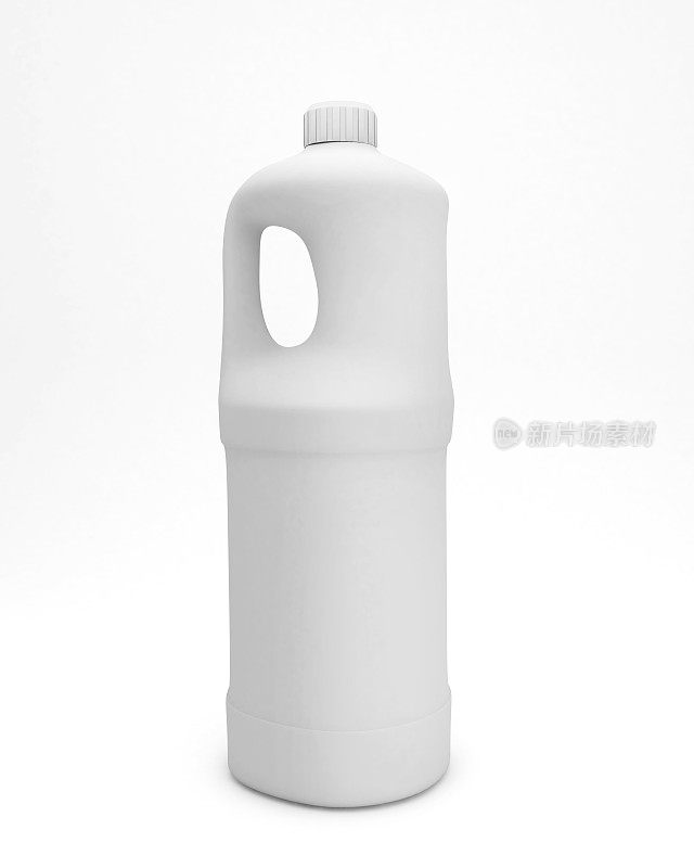 白色塑料瓶上隔离白色