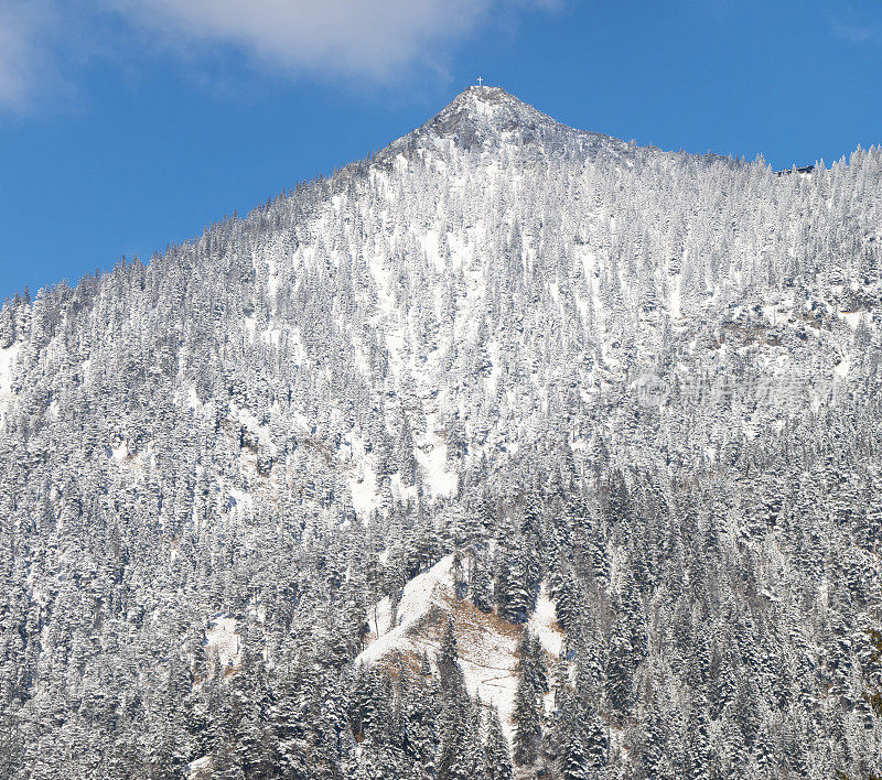 雪山与峰顶交叉