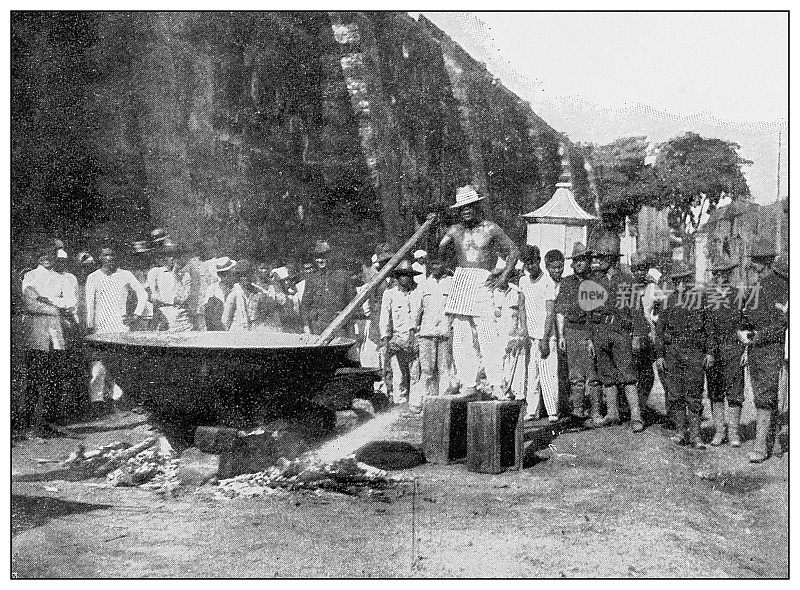 古董黑白照片:菲律宾吕宋岛糖厂