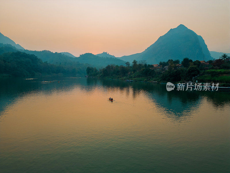 空中老挝旅游景观泰国