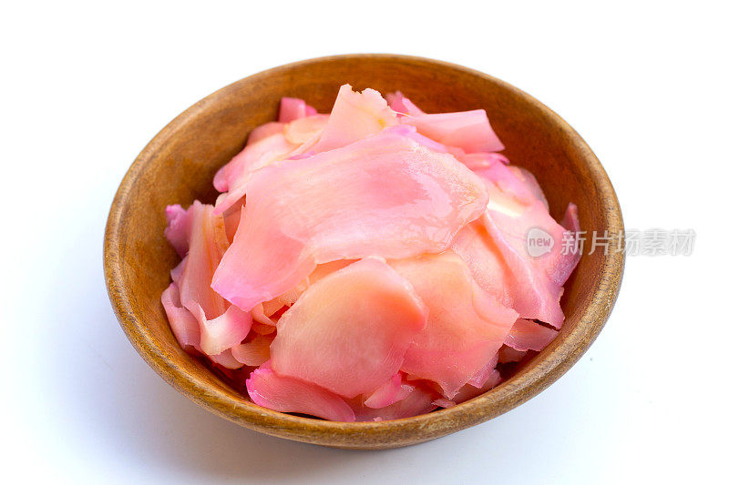 寿司姜，粉色腌嫩姜切片