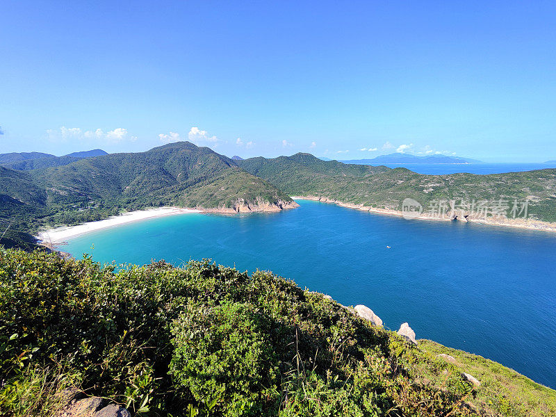 香港西贡东郊野公园浪茄湾全景图