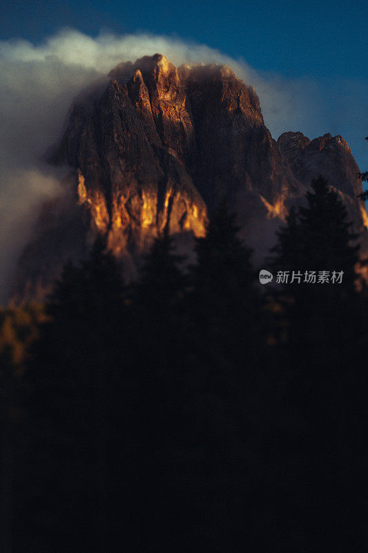 白云石山脉的山景:Langkofel