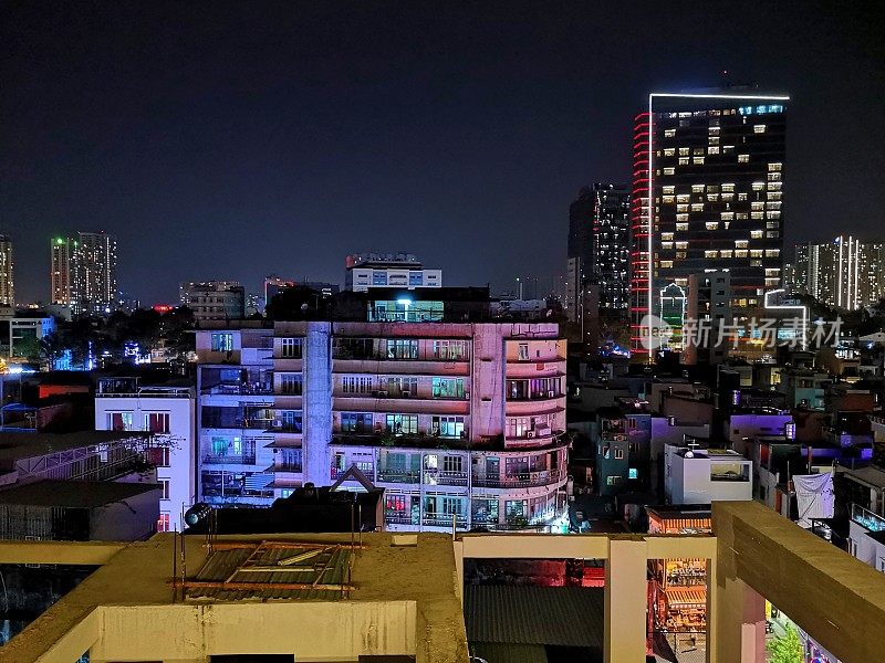 胡志明市夜景，越南