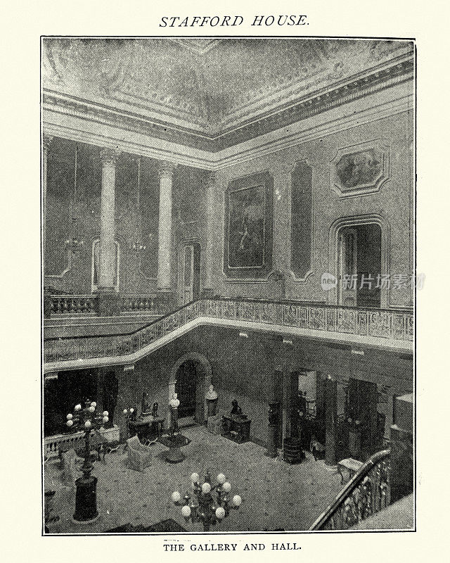 斯塔福德宫画廊和大厅，19世纪