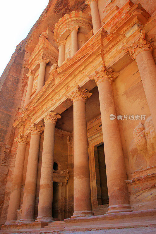Al-Khazneh或财政部，Petra，约旦