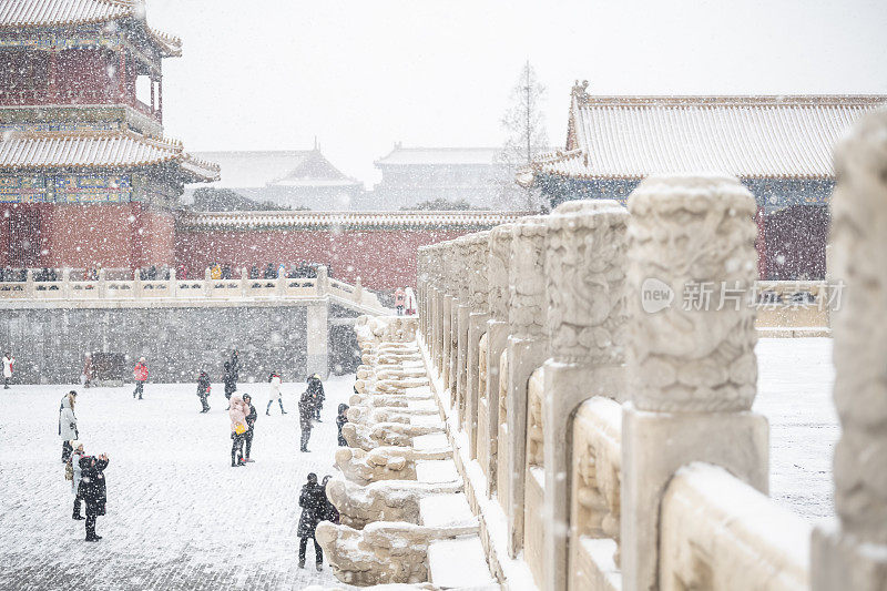 雪中的紫禁城——中国北京