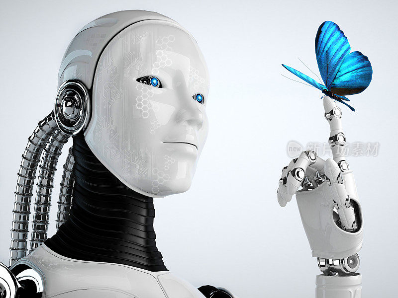 机器人女人和蝴蝶