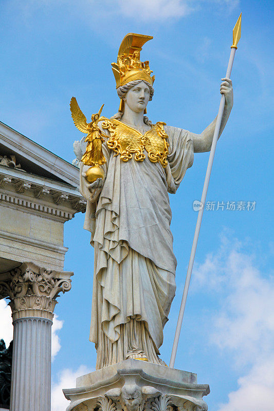 这是维也纳雅典娜女神喷泉的特写