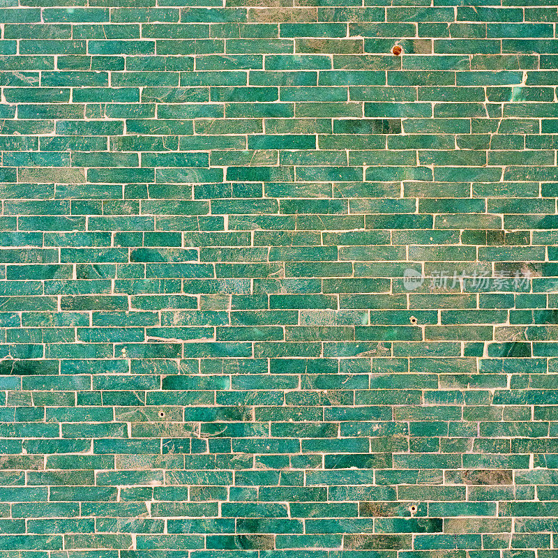 绿松石瓷砖墙背景