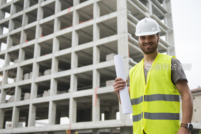 幸福的建筑工人