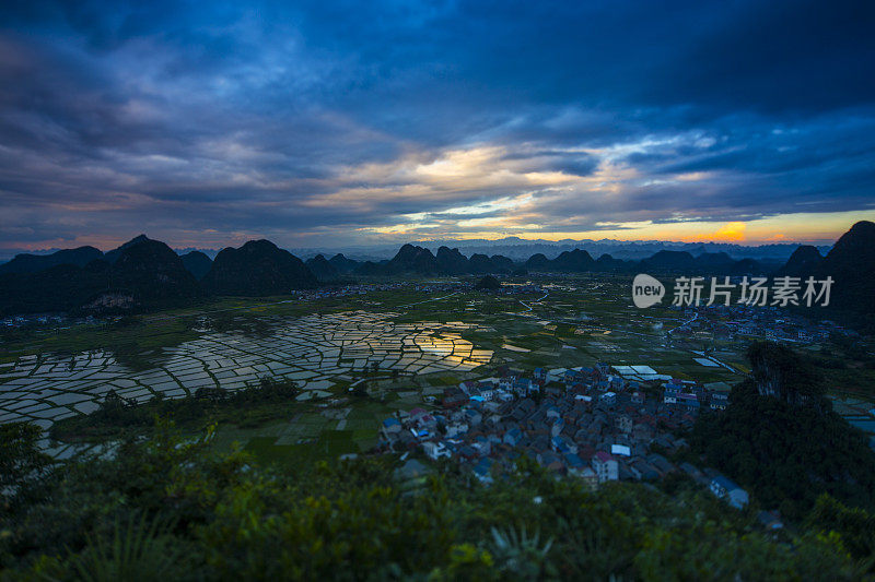 桂林的天际线和风景