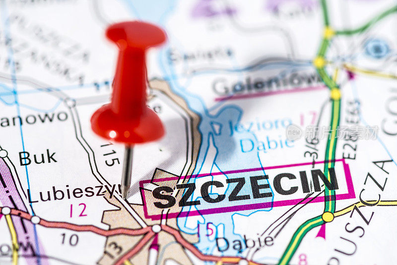 地图系列中的欧洲城市:Szczecin