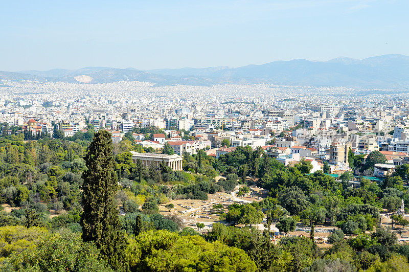 希腊雅典的古集市和赫菲索斯神庙