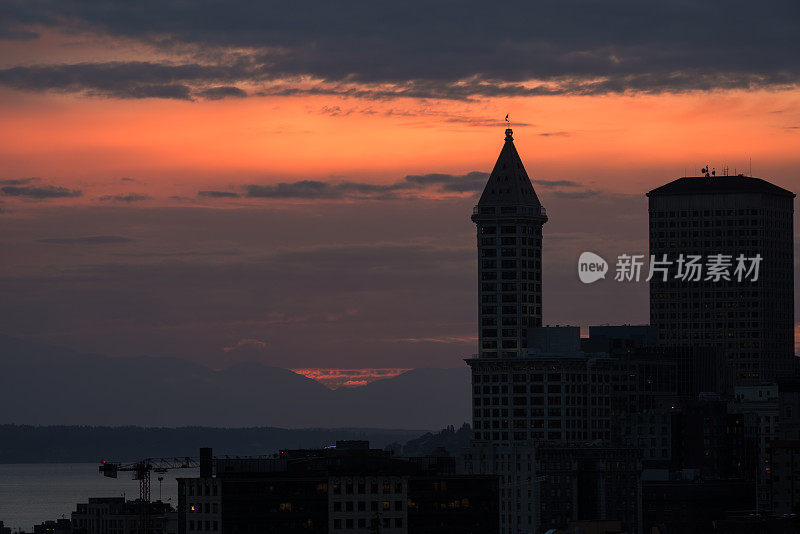 西雅图的日落