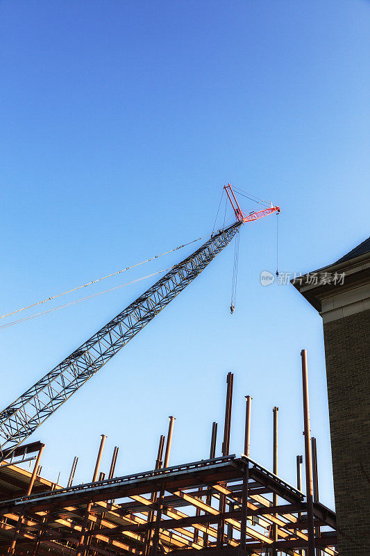 建筑施工现场高空施工机械起重机