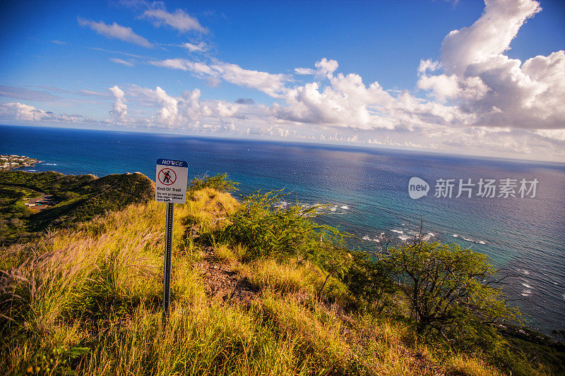 从小径到钻石头火山口，瓦胡岛，夏威夷