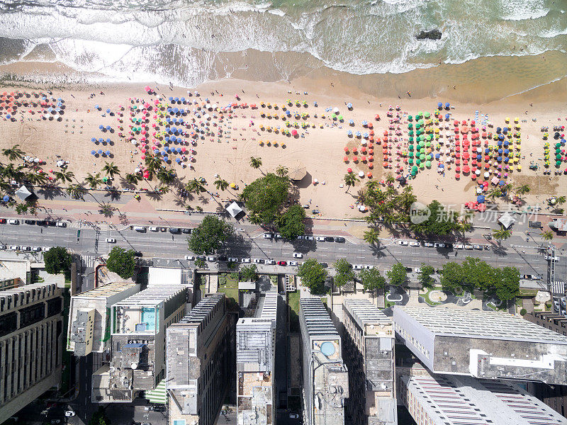 鸟瞰巴西累西腓的波亚维亚基姆海滩