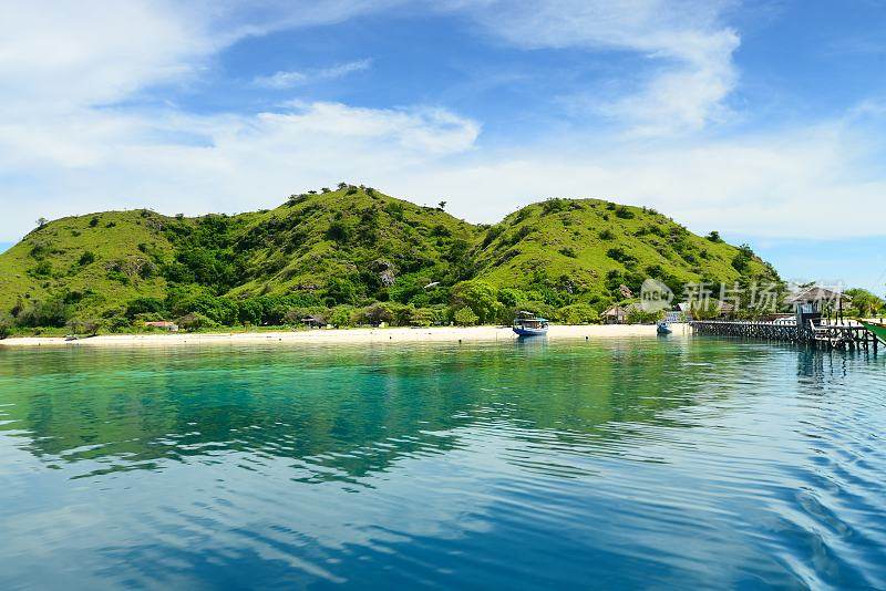 壮丽的风景在科莫多岛，纳闽巴霍，印度尼西亚
