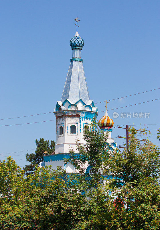 亚历山大涅夫斯基教堂在别斯兰镇，北奥塞梯，俄罗斯
