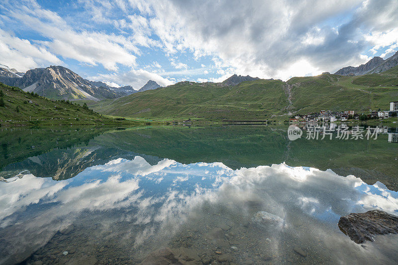 Tignes湖，Savoie，法国