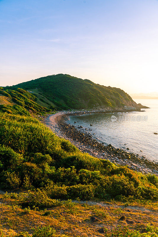 壮丽的日落在海上