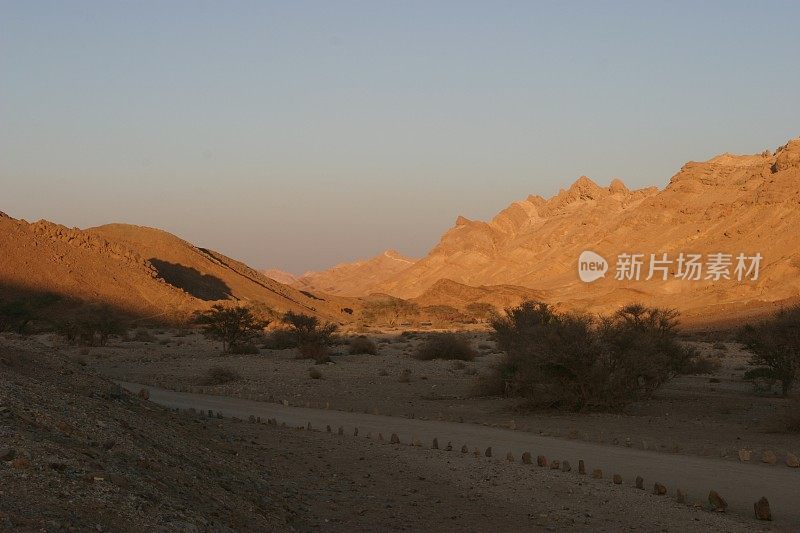 阿拉伯沙漠沙丘，死海约旦山谷