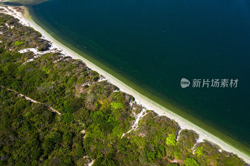 巴西塞阿拉海滩的鸟瞰图