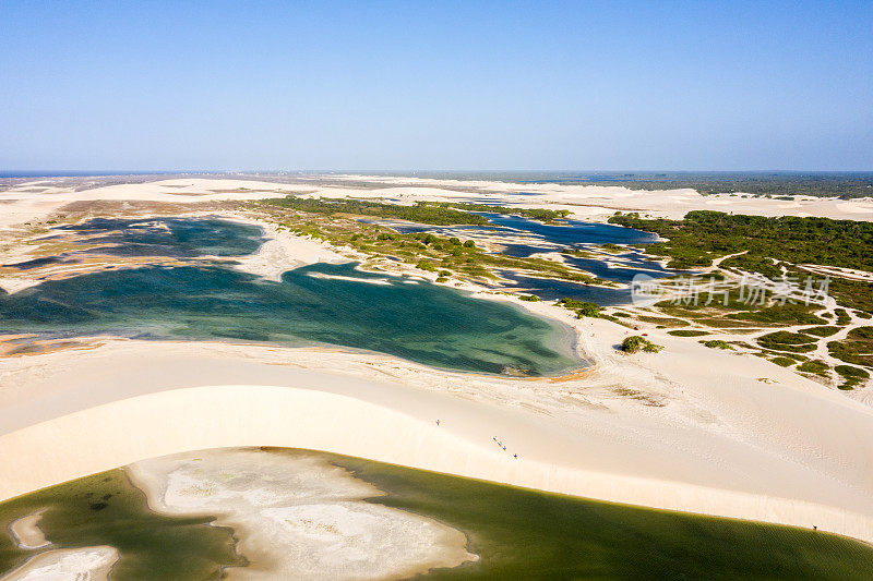 高角度的沙丘在Jericoacoara，塞阿拉，巴西