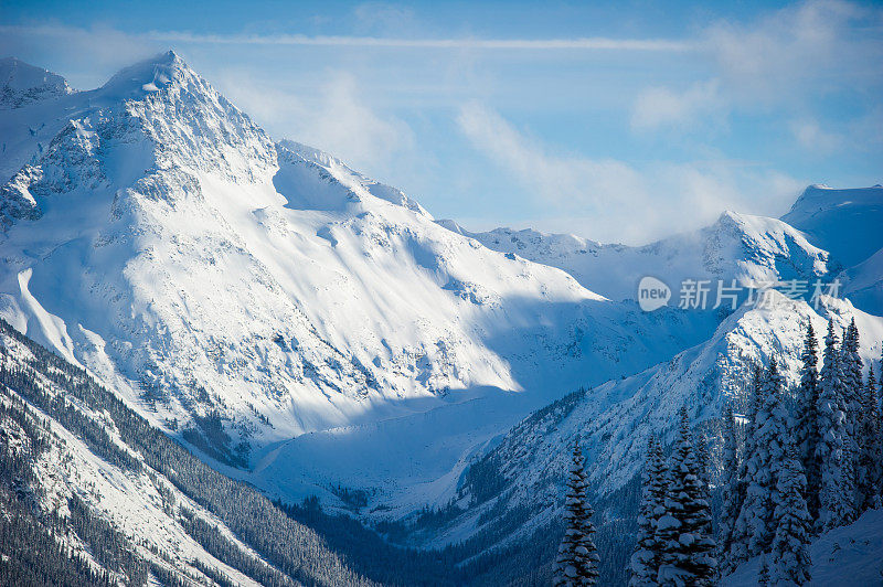 加拿大惠斯勒的冬季景色