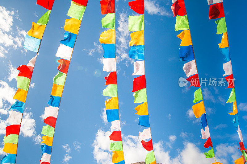 西藏祈祷旗帜