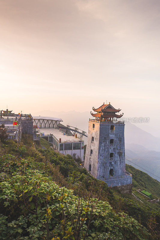 垂直拍摄的旅游目的地范西潘在越南