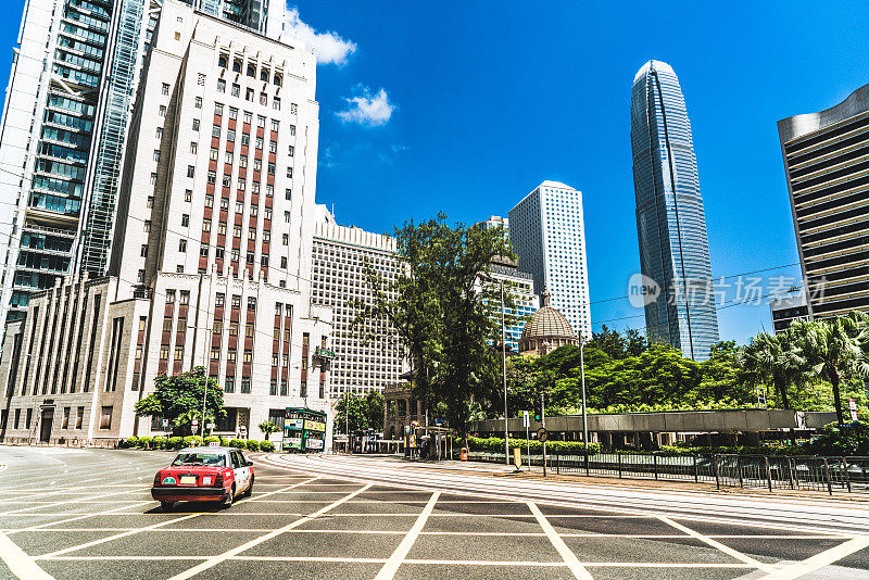 香港中环的空旷道路