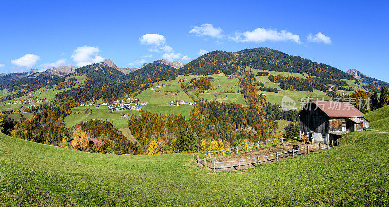 山川中有马的马厩