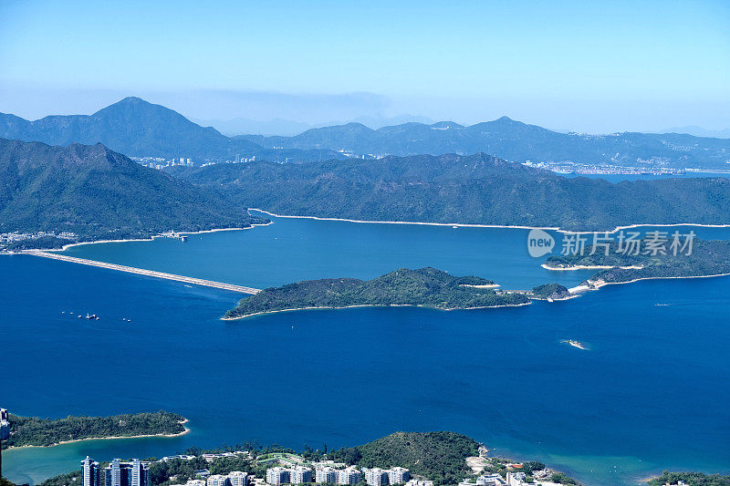 香港吐露港船湾水塘全景