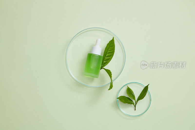 研究茶叶提取液在护肤用化妆品罐、实验室设备及产品空白区、健康化妆品含量