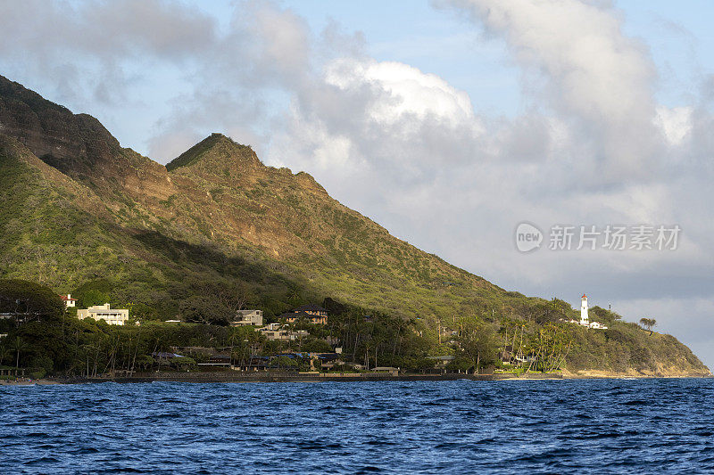 瓦胡岛海岸的钻石头