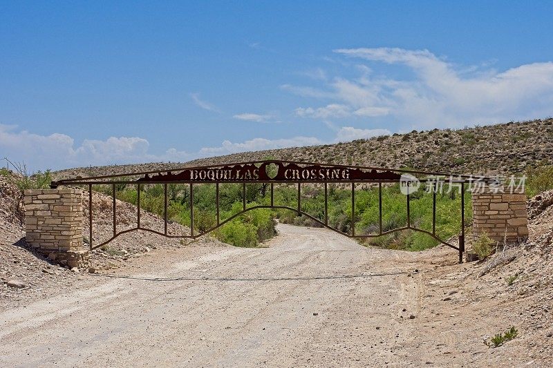 Boquillas过境门，墨西哥和美国之间的过境点