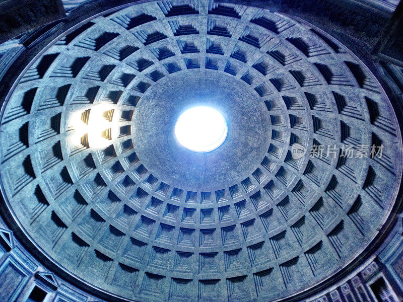 意大利罗马万神殿的圆顶。
