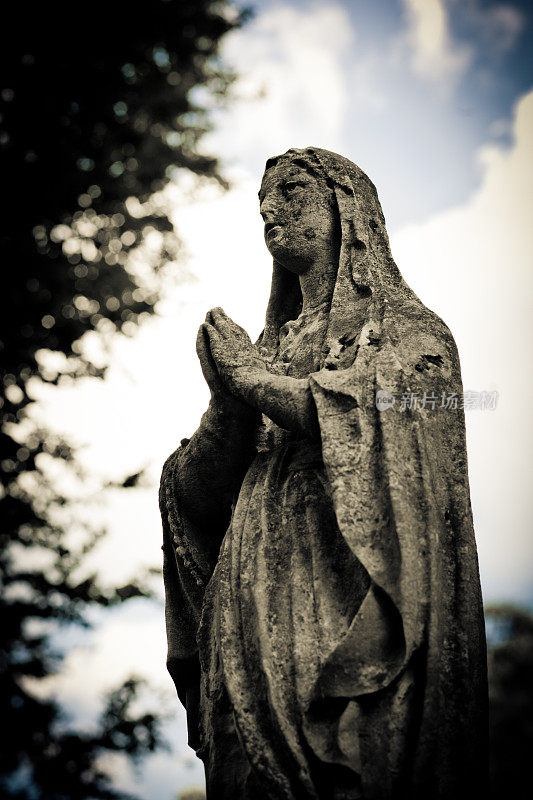 发霉的圣母玛利亚在祈祷