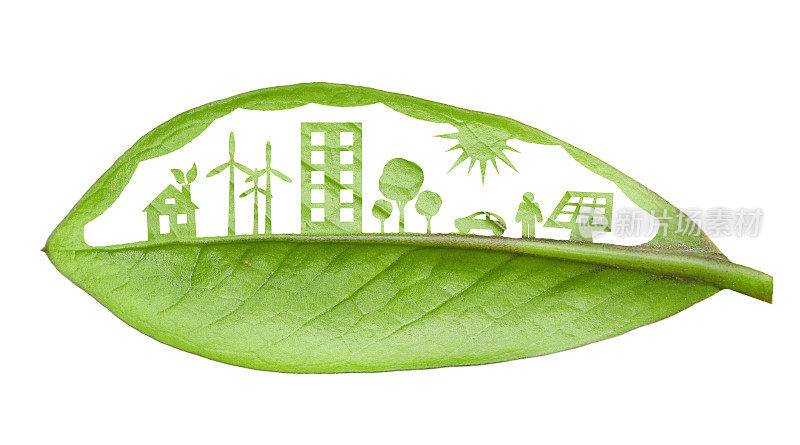 绿色未来城市生活理念。