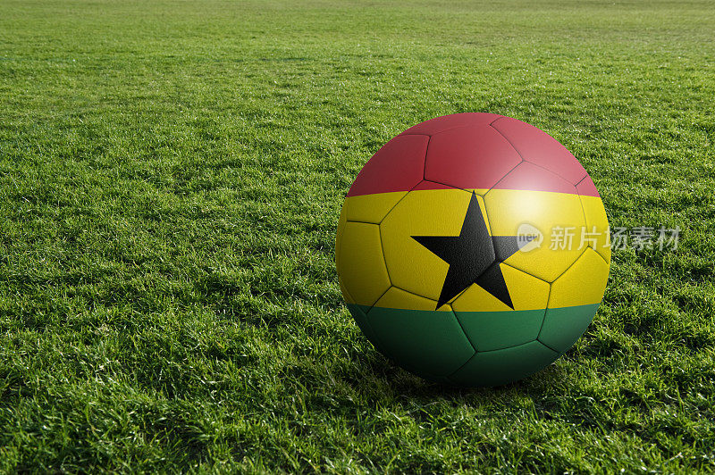 带有加纳国旗的足球