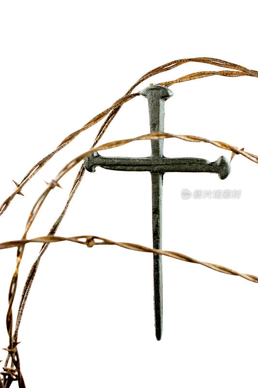 十字钉和铁丝网