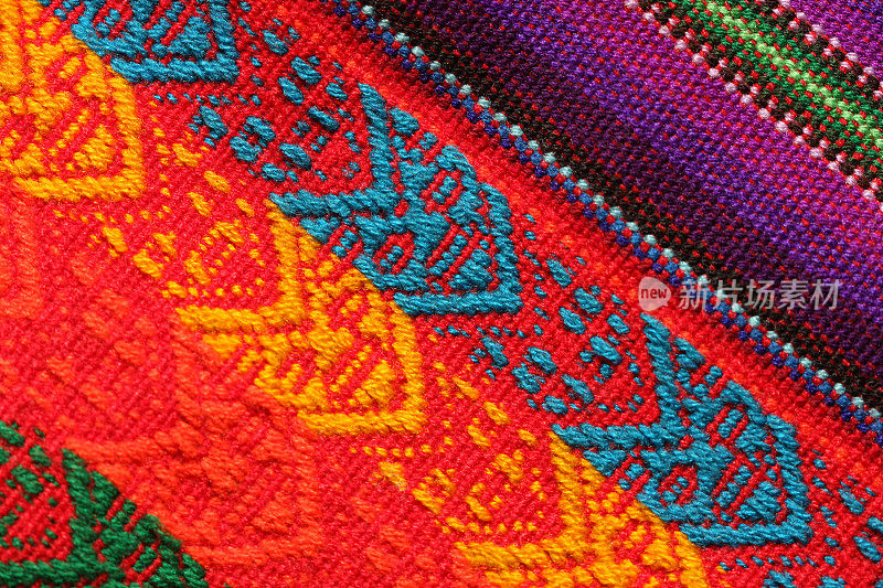 玻利维亚纺织品的特写