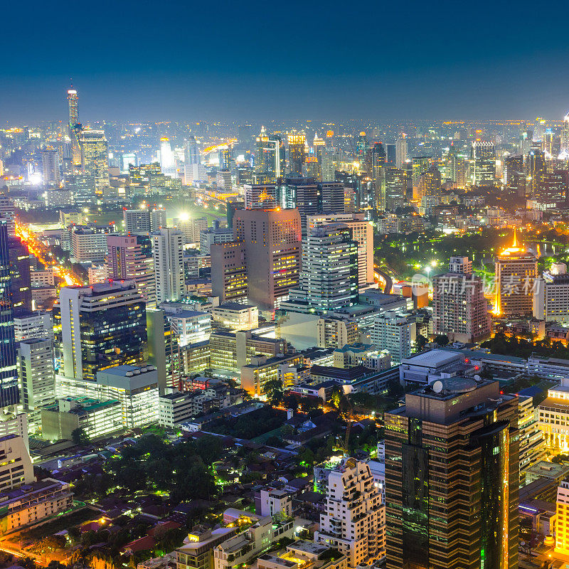 泰国曼谷的城市景观全景