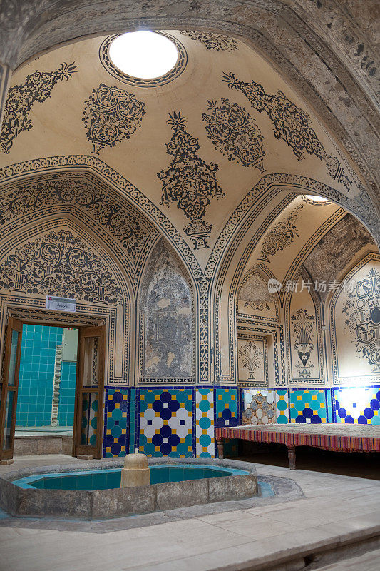 伊朗卡尚苏丹阿米尔·艾哈迈德澡堂的内部